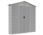 Garden Shed Light Grey 191x215x198 cm Galvanised Steel