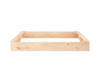 vidaXL Sandbox with Seats Square Solid Wood Pine