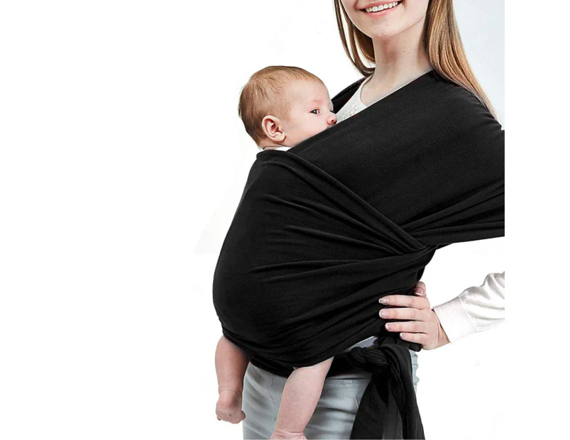 Baby Sling Child Sling, Breathable Baby Sling Unisex Baby Carrier Koala Cuddly Band Baby Carrier For Newborns Up To 20 Kg Easy To Carry,Black,45*510CM