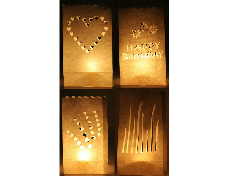 20 X Lantern Bags Tealight Candle Wedding Party Decoration Bag Christmas Love Paper