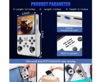 R36S 3.5in IPS Retro Handheld Game Console, Gaming Console with Linux System, Dual 3D Joysticks, 21000+Classic Games Retro Video Game Console -128G -White