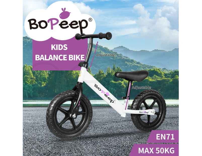 Bopeep Kids Balance Bike Ride On Toys Push Bicycle Children Outdoor Toddler Safe