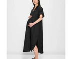 Target Maternity Linen Blend Shirt Dress