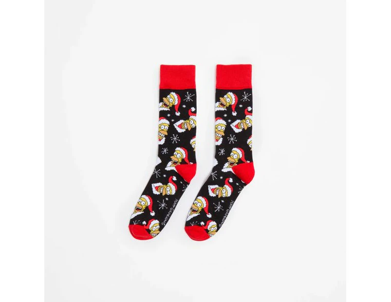 The Simpsons™ Christmas Homer Crew Socks - Swag