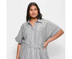 Target Plus Size Linen Blend Shirt Dress