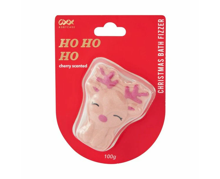 Ho Ho Ho Christmas Bath Fizzer, Cherry Scented - OXX Bodycare