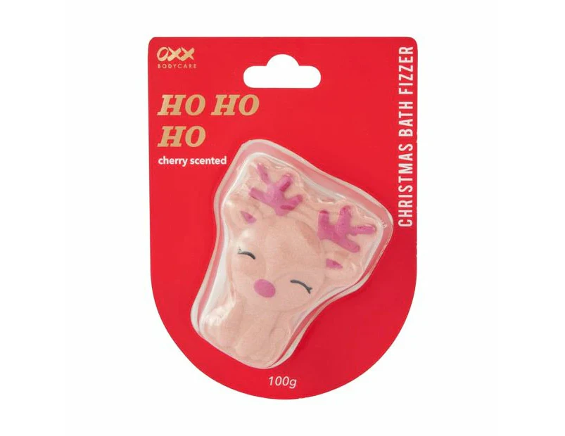 Ho Ho Ho Christmas Bath Fizzer, Cherry Scented - OXX Bodycare