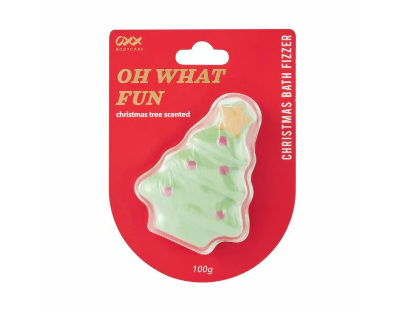 Oh What Fun Christmas Bath Fizzer, Christmas Tree Scented - OXX Bodycare