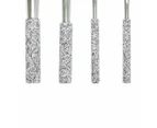 4 Piece Makeup Brush Set, Glitter - OXX Cosmetics