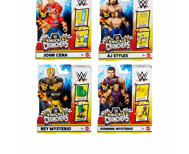 WWE Knuckle Crunchers Action Figures & Accessories – Assorted*