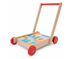 Wooden Blocks Wagon, 34 Piece Set - Anko