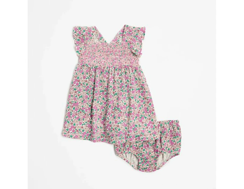 Target Baby Organic Cotton Textured Jersey Dress and Bloomer 2 Piece Set