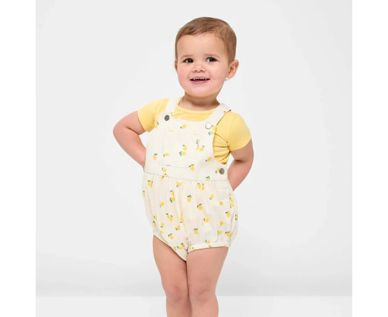 Target Baby Shortall & Tee Set 2 Piece - Lemons