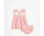 Target Baby Organic Cotton Textured Jersey Dress and Bloomer 2 Piece Set