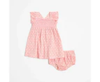 Target Baby Organic Cotton Textured Jersey Dress and Bloomer 2 Piece Set