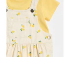 Target Baby Shortall & Tee Set 2 Piece - Lemons