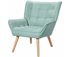 Artiss Armchair, Blue Recliner Lounge Dining Chairs Sofa Nursing Occasional Reading Seating Armchairs Home Living Room Bedroom Furniture, Upholster