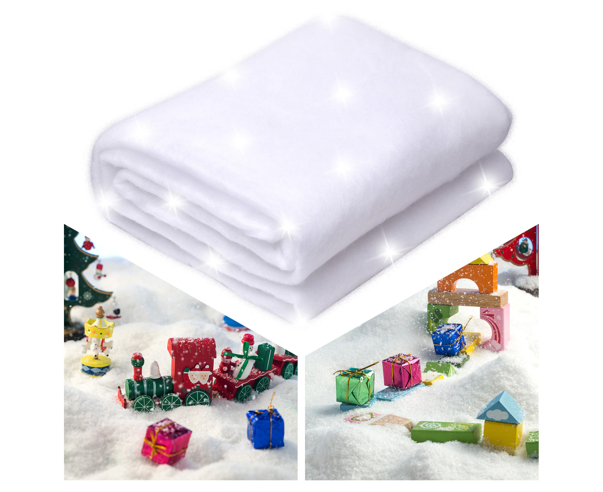 80*240CM artificial snow blanket snowflake cotton snow scene cotton snow roll artificial snow fake snow Christmas snow b