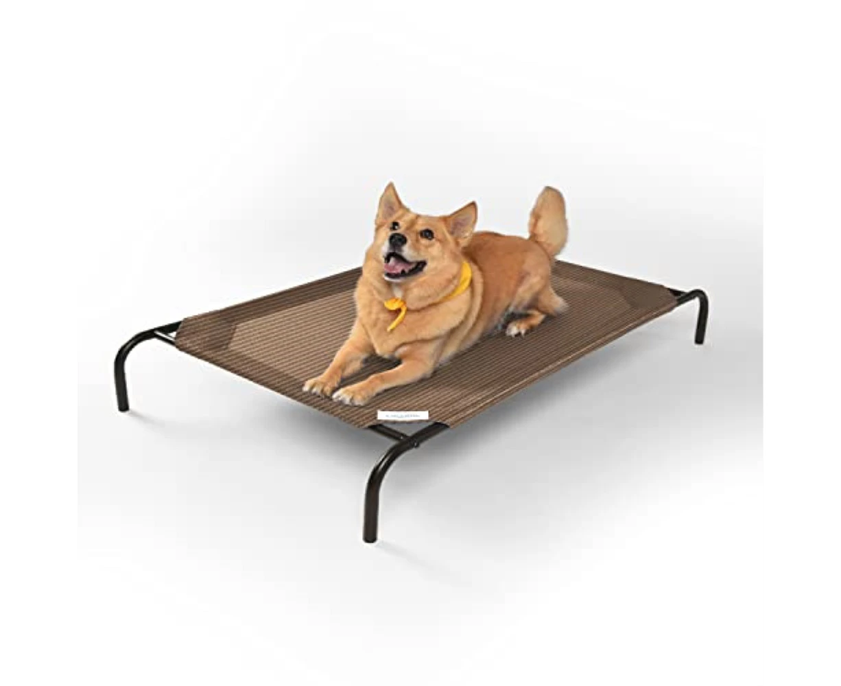 Coolaroo The Original Elevated Pet Bed, Large, Nutmeg