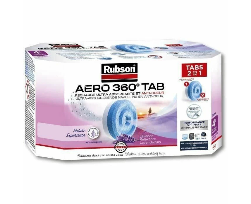 Rubson Aero 360 Refills for Absorber Fragrant Set of 4