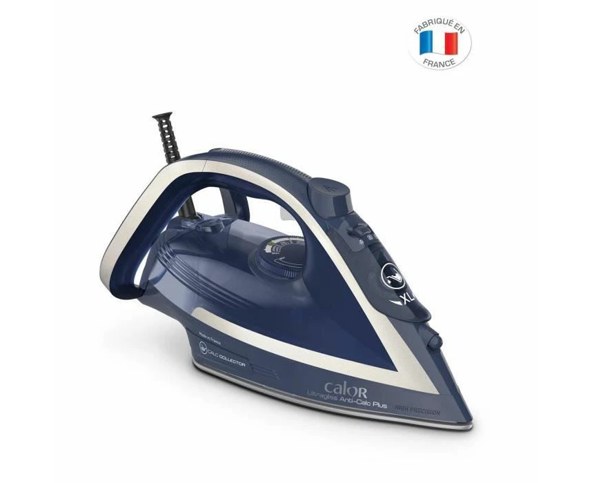 Calor Ultragliss Calc Plus Iron 2800 W Steam Output 50 Steam Boost 250 g/min Anti-Limescale System Eco Mode FV6830C0 Blue / Silver