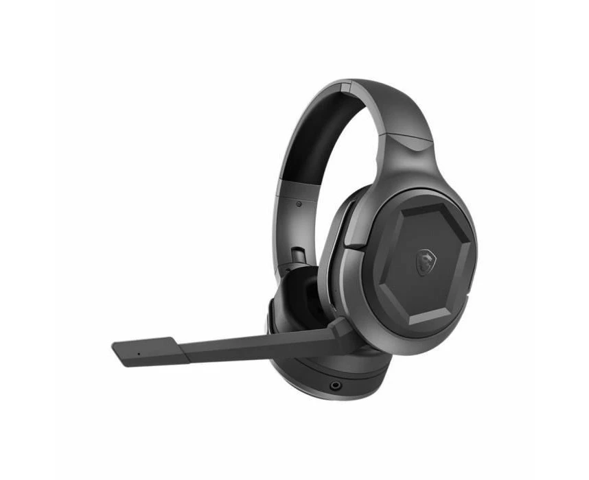 MSI IMMERSE GH50 WIRELESS GAMING HEADSET - 2.4GHz Ultra-Low Latency, 50mm Neodymium Drivers, Detachable Mic, Lightweight & Foldable Design, Up to 22-Hour B