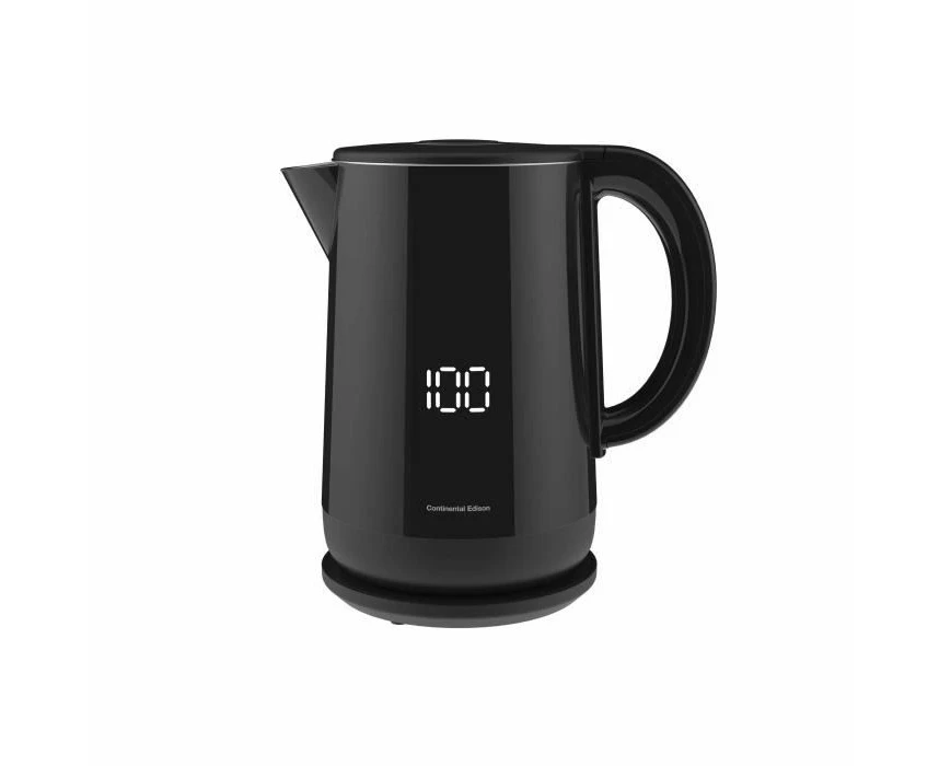 CONTINENTAL EDISON BL15LB Digital Kettle, Black, 1.5 L, 2200 W