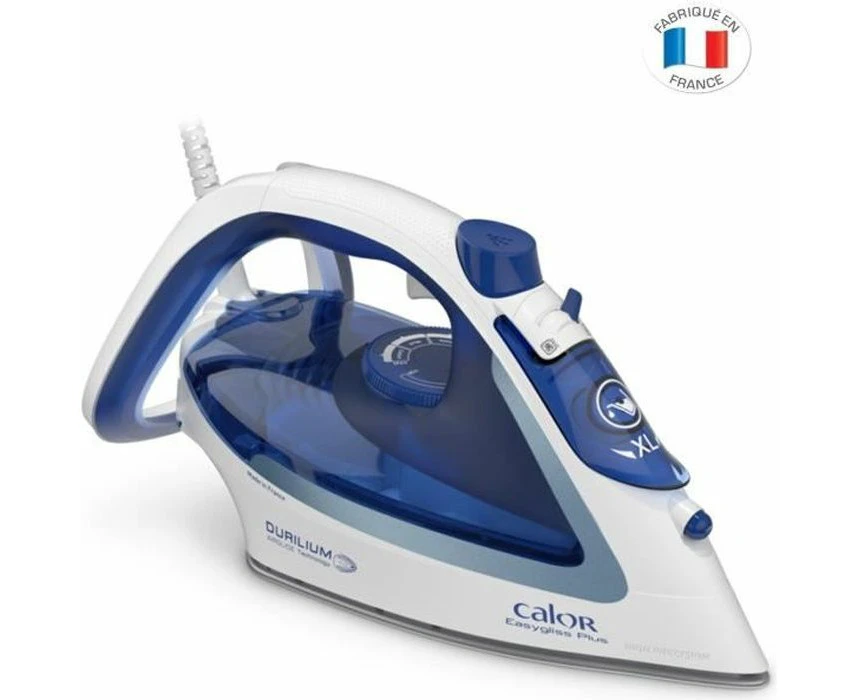 Calor Easygliss Plus Iron 2400 W, Steam Iron with 45 g/min Continuous Steam Flow, 190 g/min Pressing Function FV5715C0