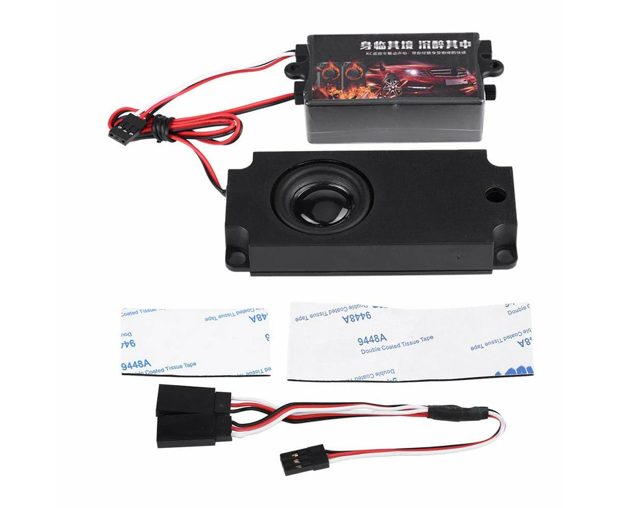 Jadpes RC Remote Control Car Engine Sound,Simulated Module Set with Speaker Throttle Linkage Sound Group Simulator Speaker for 1/10 Vehicle Truck Car Model