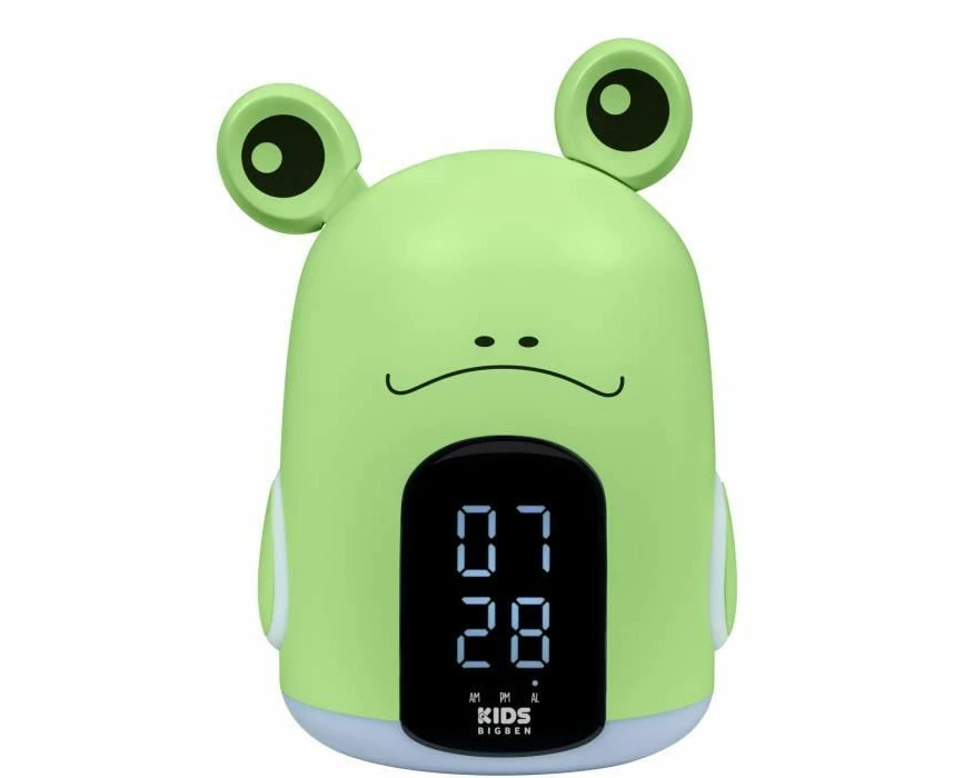 Bigben RKIDS Alarm Clock Digital Display 3 Buzzers Frog Audio