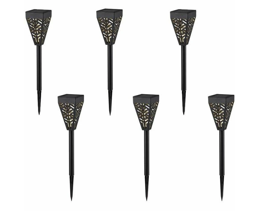 LUMI JARDIN Set of 6 Osiris 6X White LED Solar Lights Height 39 cm