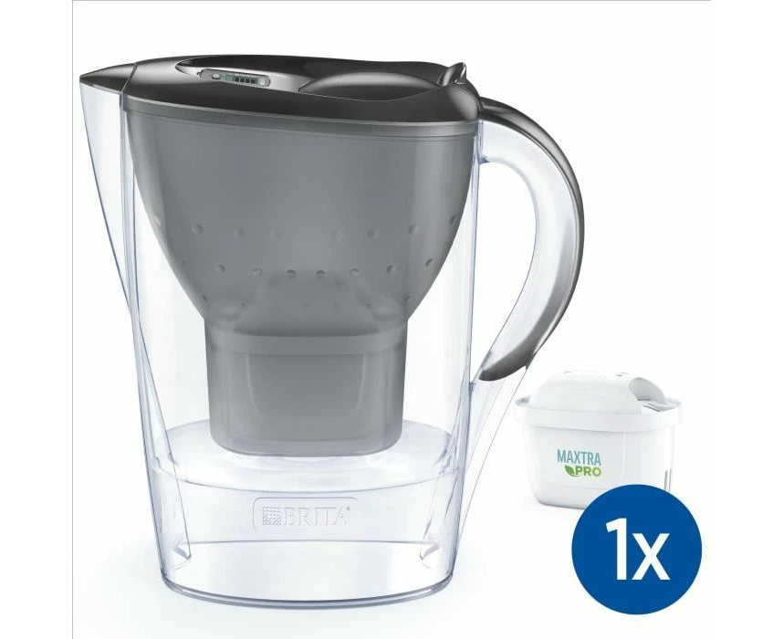 BRITA Carafe filtrante Marella graphite (2,4L) inclus 1 cartouche MAXTRA PRO All-In-1