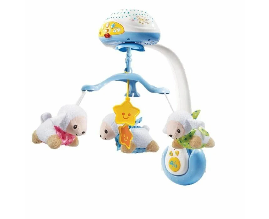 VTech Lumi Mobile Sheep Counter Blue, 503305, White, French Version