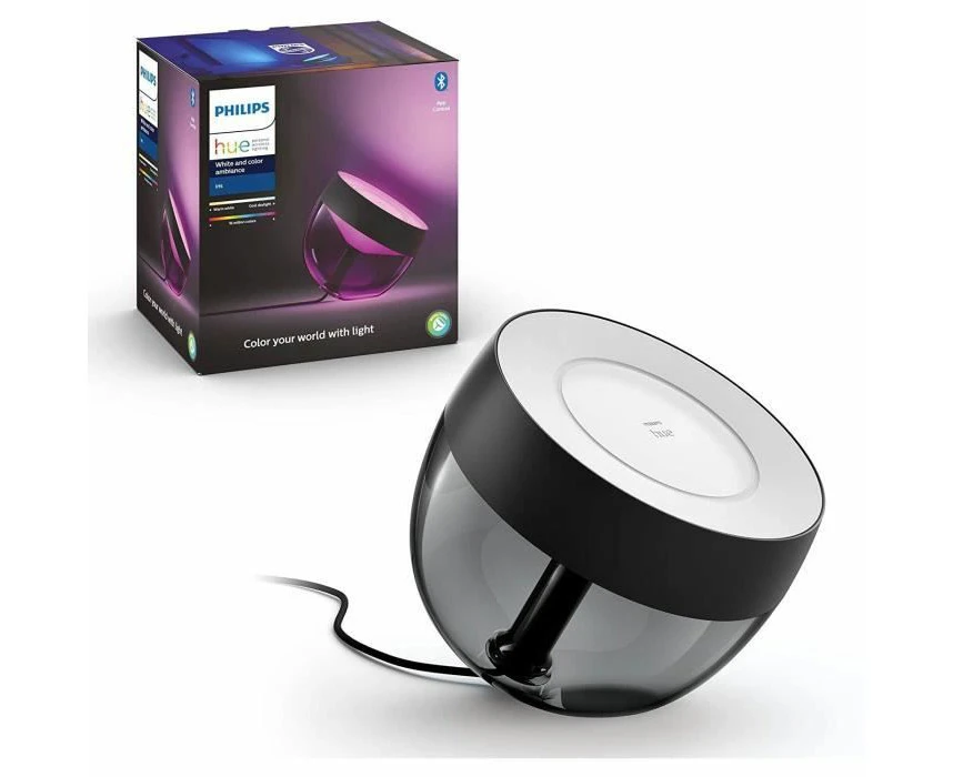 Philips Hue Iris White and Colour Ambiance LED Smart Table Light [Black - Iris only] with Bluetooth, Works with Alexa, Google Assistant and Apple Homekit.