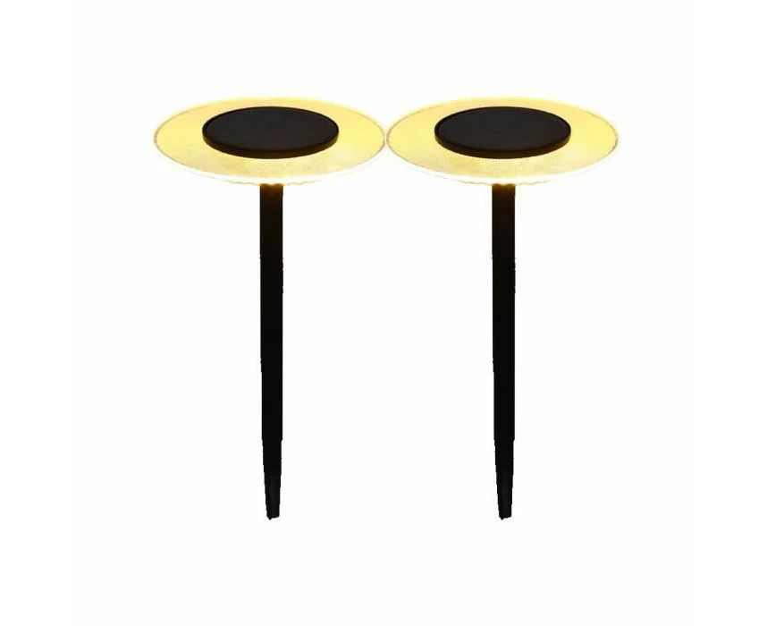 UFO LED Solar Spike Lights 35 cm Warm White Pack of 2