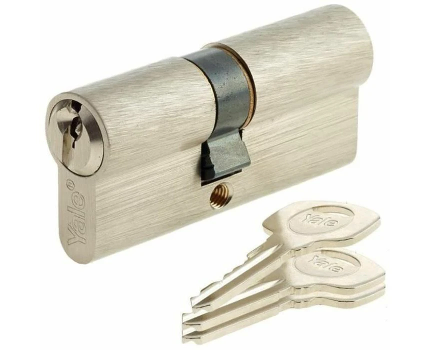 Yale 500 Series Locking Cylinder 40x50 mm for Exterior Door/Entry, 5 Pins, 3 Keys, Nickel-Plated - Perfect tool