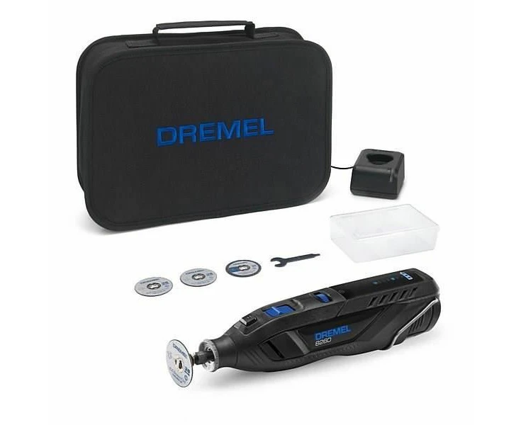 Dremel 8260 Battery Rotary Tool with Brushless Motor and 12V 3Ah Lithium-Ion Battery, Battery Multifunction Tools with 5 Accessories, Variable Speed 5,000-