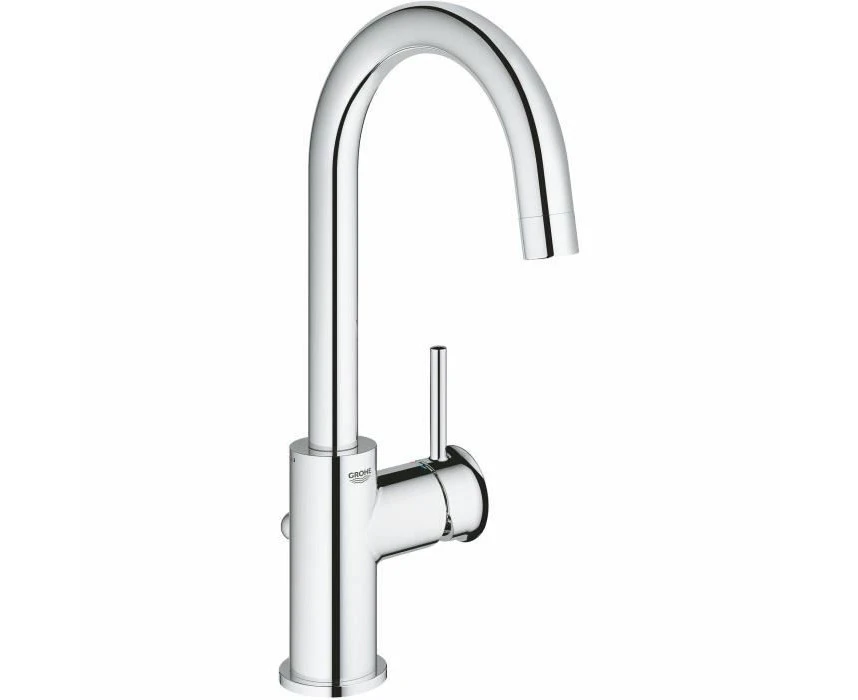 GROHE Start Classic Single-Lever Basin Mixer, L-Size, with Pop-Up Waste Set, Metal Lever, Water-Saving, Swivel Spout, Chrome 23783000