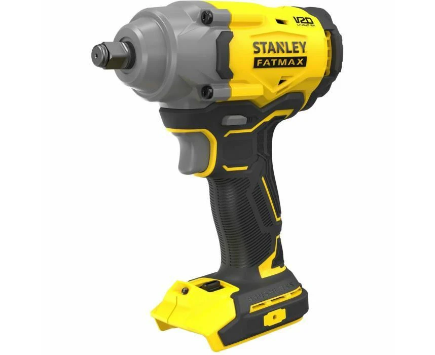 Stanley Llave de Impacto BRUSHLESS V20 Li-Ion 18V 1/2 Inch 373Nm, 610 Nm, Velocidad 0-900/1,900 RPM, 0-1,457/3,100 ipm. Sin cargador/batería