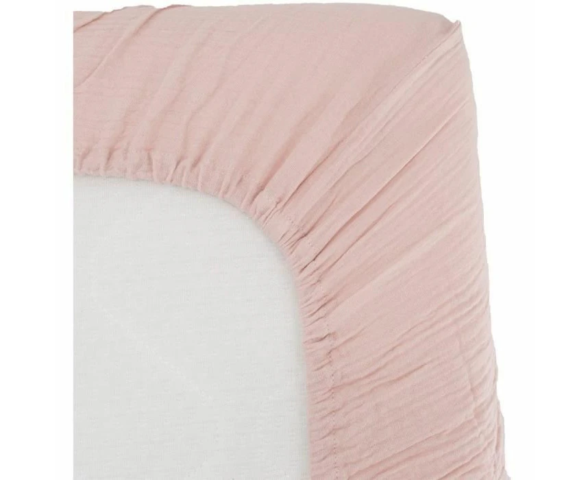 DOMIVA -Fitted Sheet 60 x 120 cm Old Pink