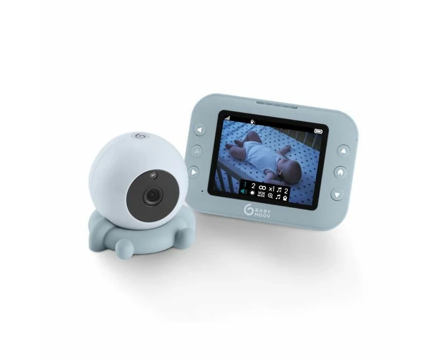 Babymoov YOO Roll Baby Monitor with Camera and Night Vision, Wireless, Rechargeable with 10 hour battery life, Quality 3.5" screen, Talkback, Lullabies, 30