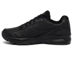 Saucony Mens Omni Walker 3 Leather 2E Wide Fit Walking Shoes - Black