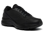 Saucony Womens Omni Walker 3 Wide Fit Leather Walking Shoes - Black