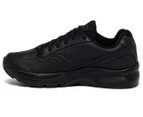 Saucony Womens Omni Walker 3 Wide Fit Leather Walking Shoes - Black