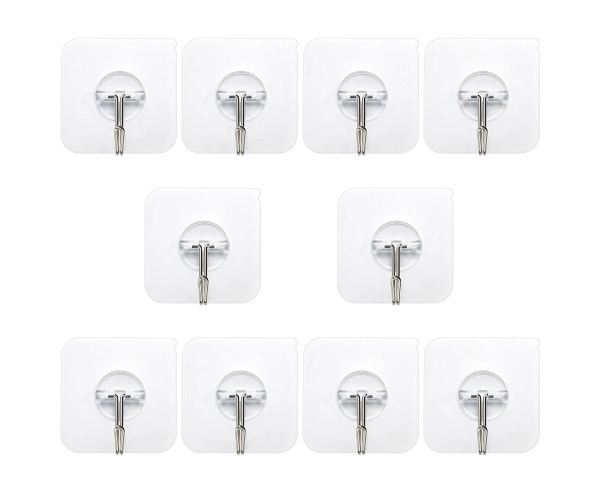 Adhesive Hooks, Wall Hooks Transparent Seamless Hooks