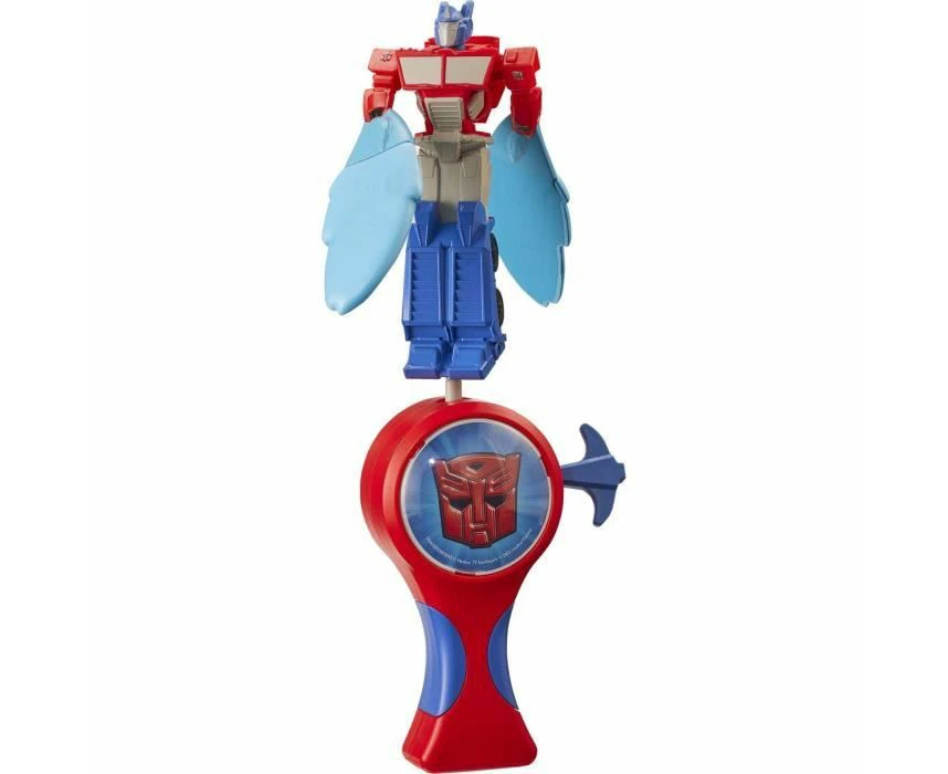 Lansay - Flying Heroes - Transformers - Optimus Prime - Flying figure and its launcher - Movie characters - Ages 6 and above