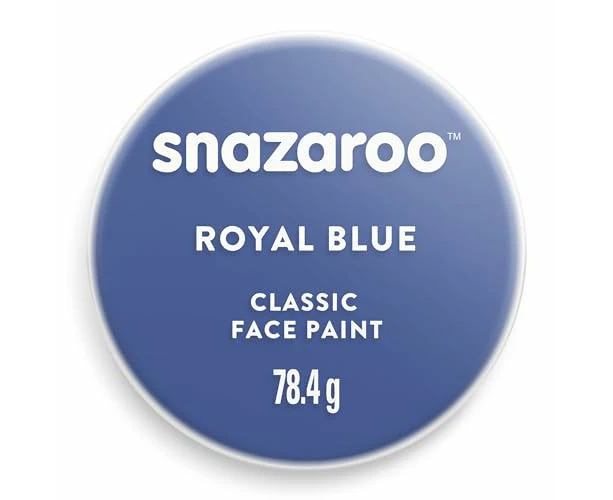 Snazaroo Classic Face and Body Paint for Kids, Royal Blue Colour, Water Based, Easily Washable, Non-Toxic, Makeup, Body Painting for Parties, for Ages 3+