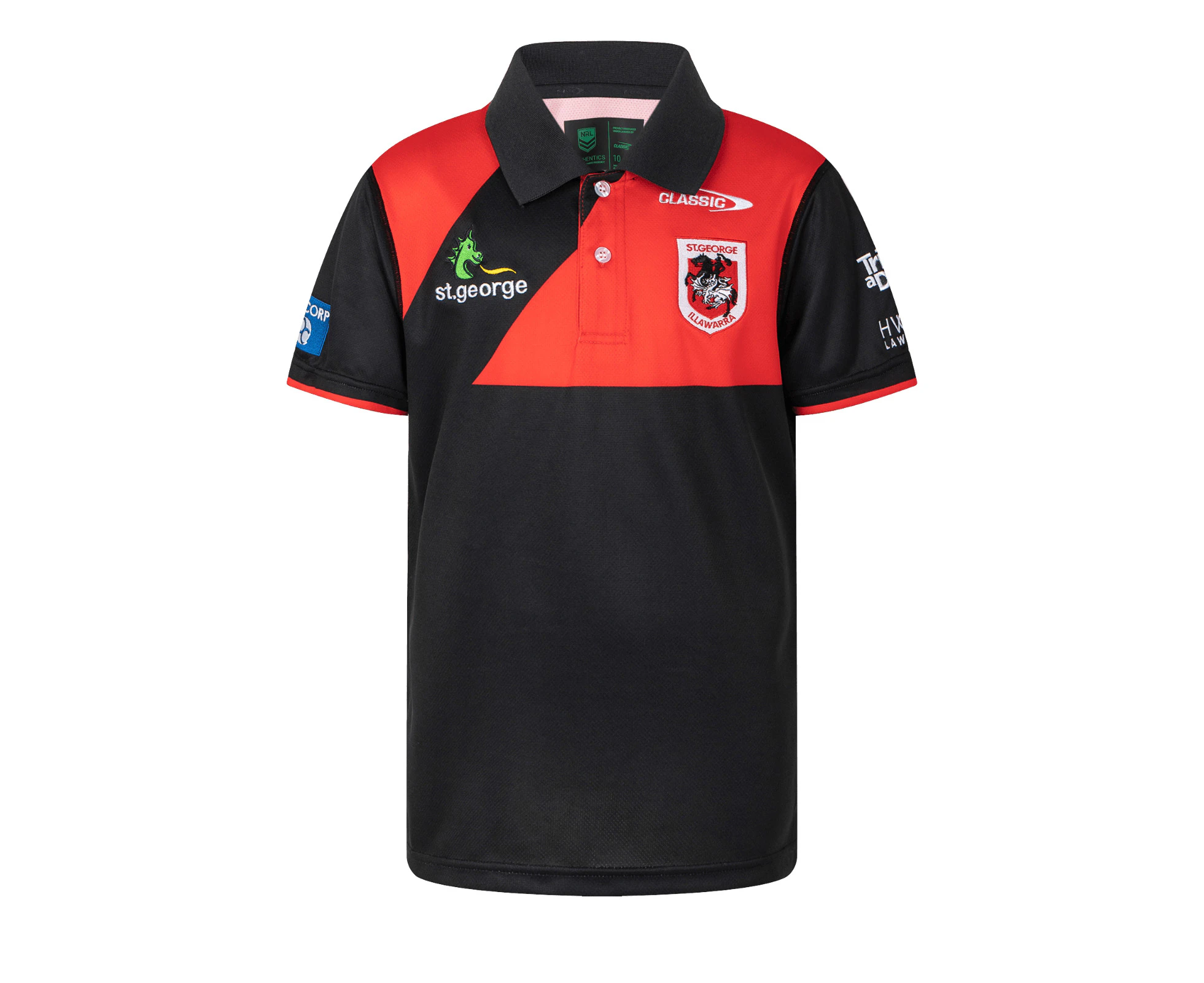 NRL 2023 Player Polo Shirt - St George Illawarra Dragons - YOUTH - CLASSIC