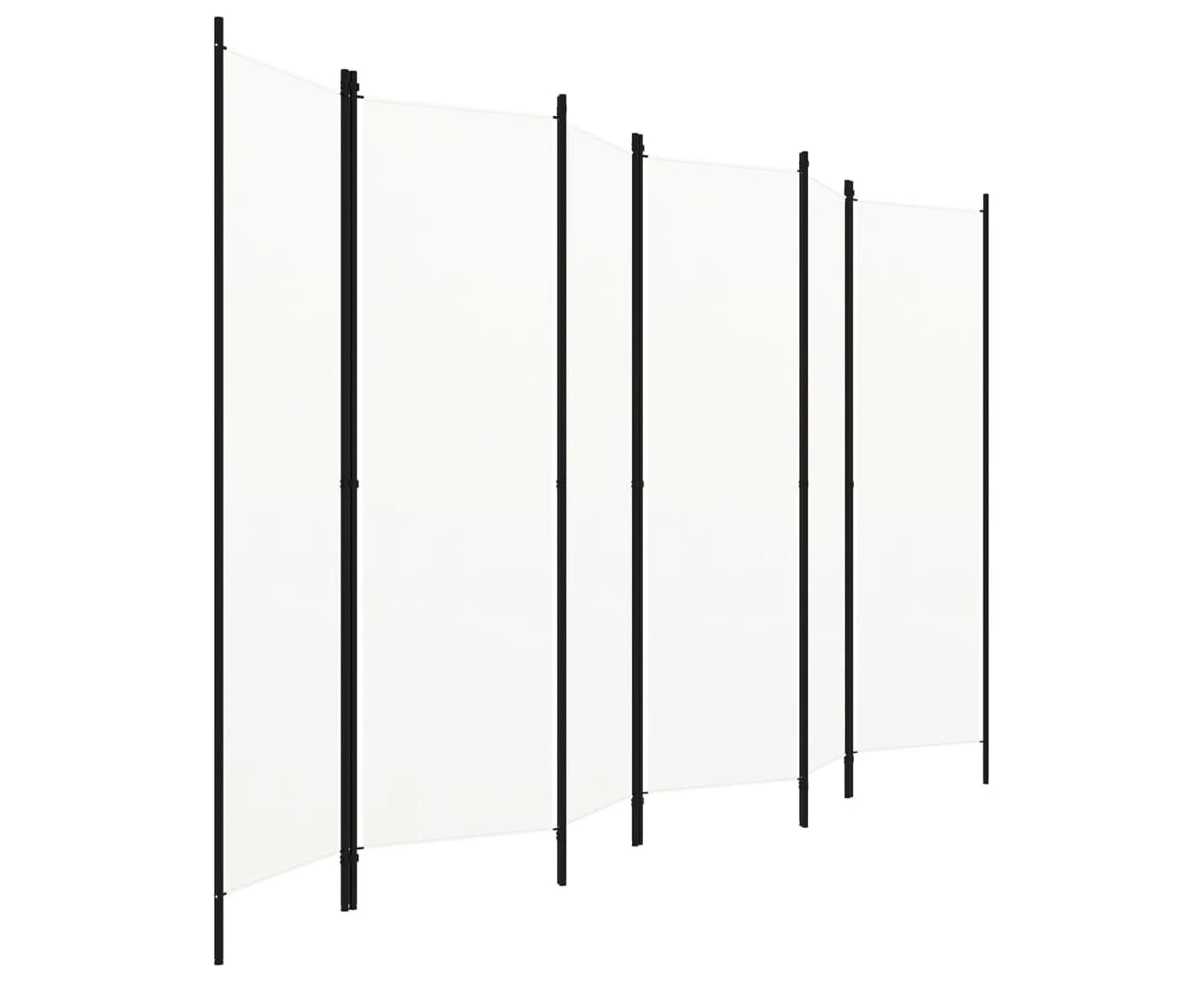 6 Panel Room Divider Privacy Screen Folding Partition Foldable Panels White 3m x 1.8m