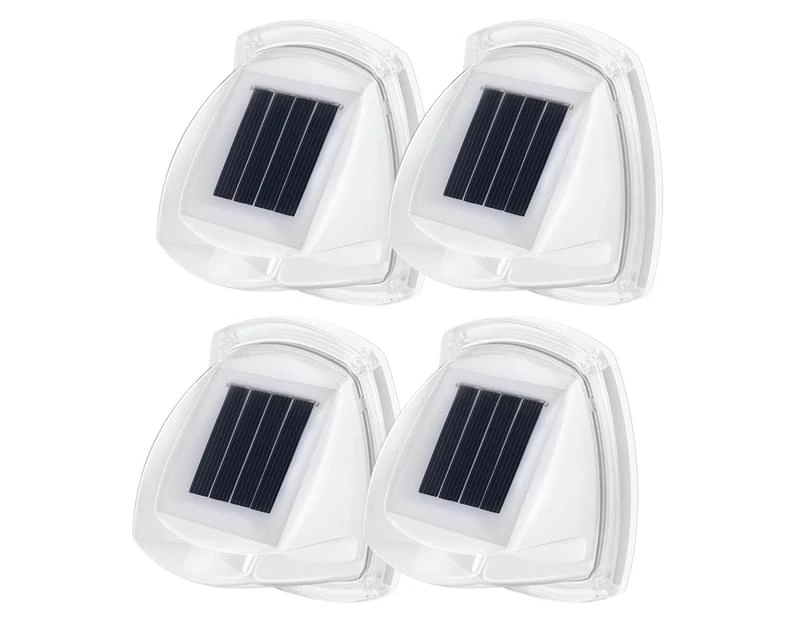 4Pcs LED Solar Powered Light with Lights Reflector 120 Degree Wide Angle for Garden Yard Garage